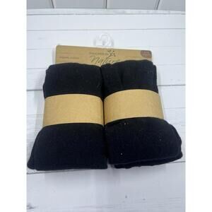Organic Cotton Infants Tights 2 Pair Black Touched By Nature